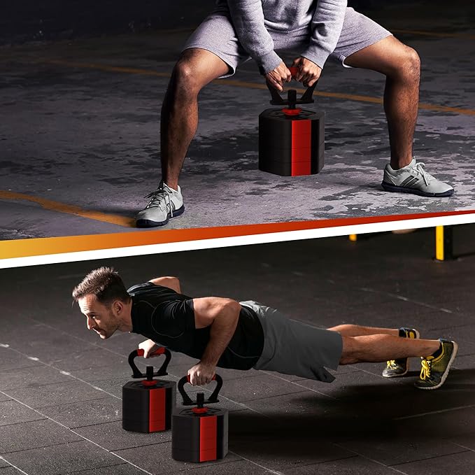 VIVITORY Dumbbell Sets Adjustable Weights, Free Weights with Connector, Non-Rolling Adjustable Dumbbell Set, Barbell for Home Gym, Hexagon, Cement Mixture