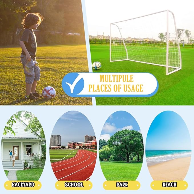 KATARUS Soccer Goal 12x6FT/10x6.5FT/8x6FT/8x5FT/6x4FT Outdoor Soccer Net Goals