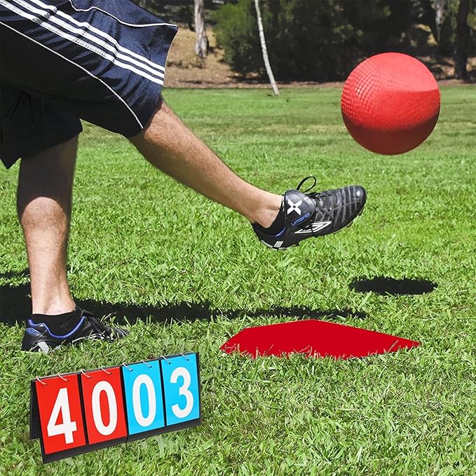 Kickball Set with Bases and Ball - 8.5" Kickball 12" Pump 14" Scoreboard
