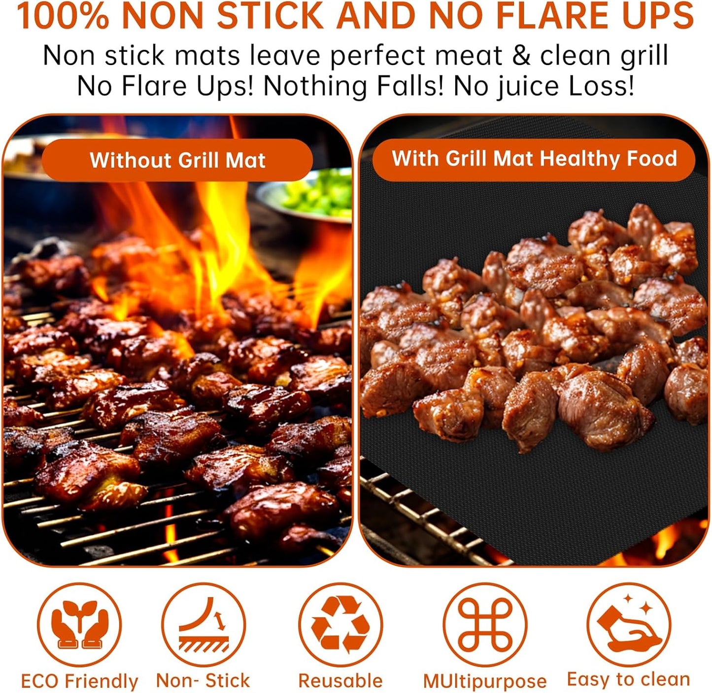 6Pcs Reusable Oven Liners for Toaster Oven, Non Stick Air Fryer Oven Liners Easy Clean Toaster Mat, Grill Baking Ma t Compatible with Cuisinart, Ninja, Kalorik Air Fryer Microwave(9 x 11 Inch)