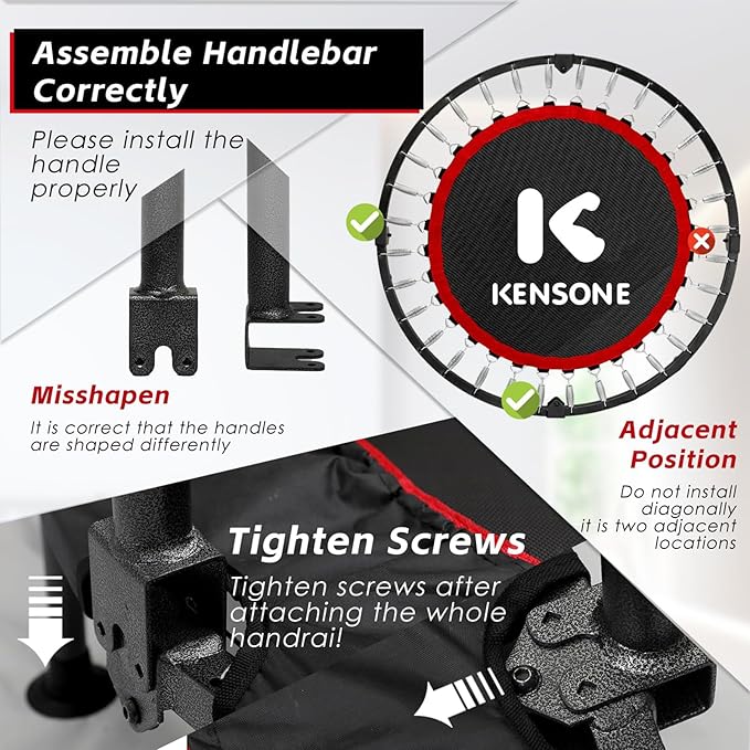 KENSONE 40"/48" Foldable Mini Trampoline 330/450 lbs