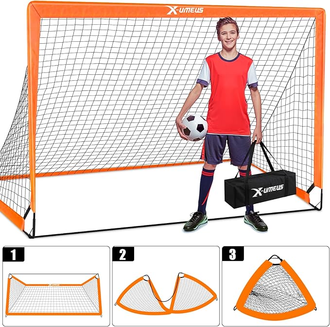 Kids Soccer Goals for Backyard Set of 2 6x4 ft