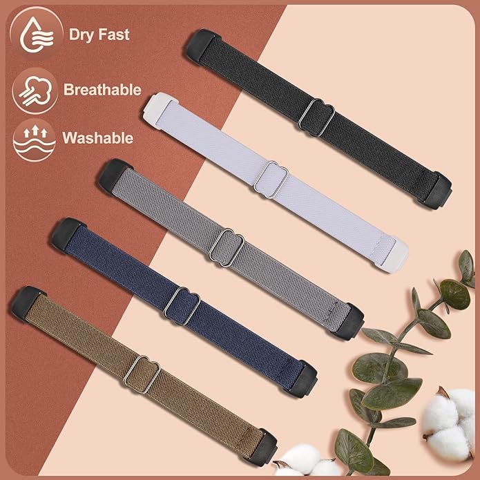 5 Pack Stretchy Nylon Compatible with Fitbit Inspire 3 Bands for Women Men, Elastic Adjustable Soft Sport Strap Replacement Wristband for Fitbit Inspire 3 Bands/Fitbit Inspire 2