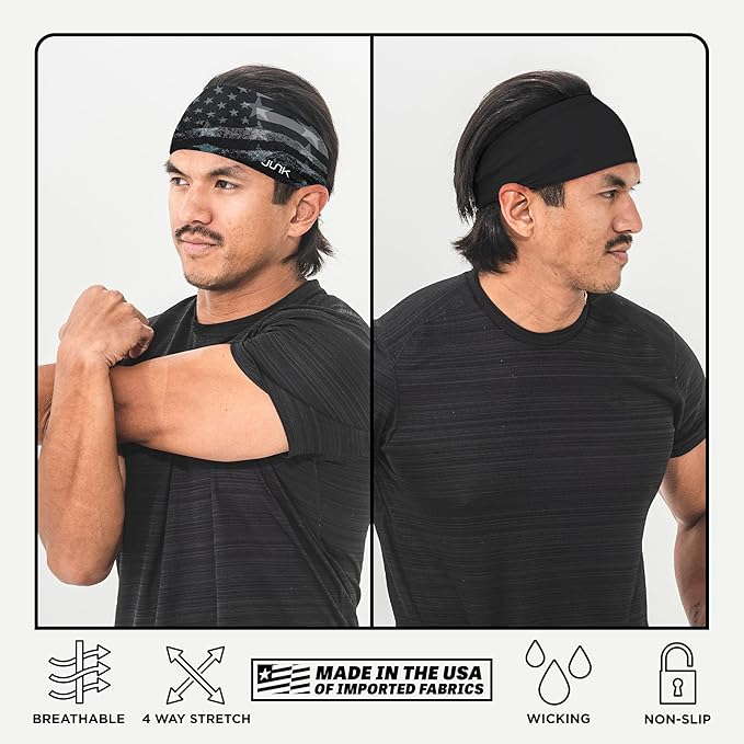 JUNK Brands Mistly Mountains Big Bang Lite Headband Black