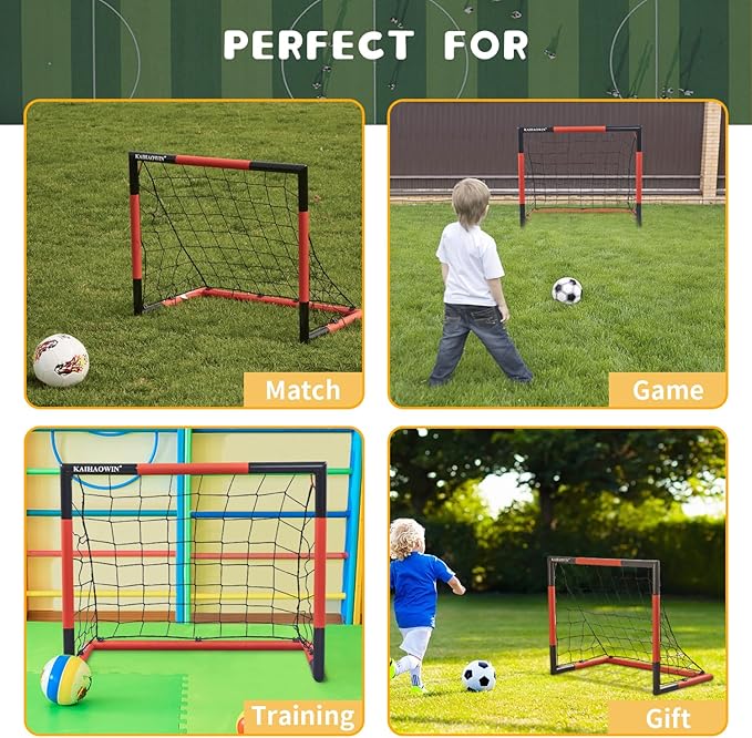 KAIHAOWIN Soccer Goal 3'x2.5' 6'x4'|8'x6'|10'x6.6'-Steel Frame
