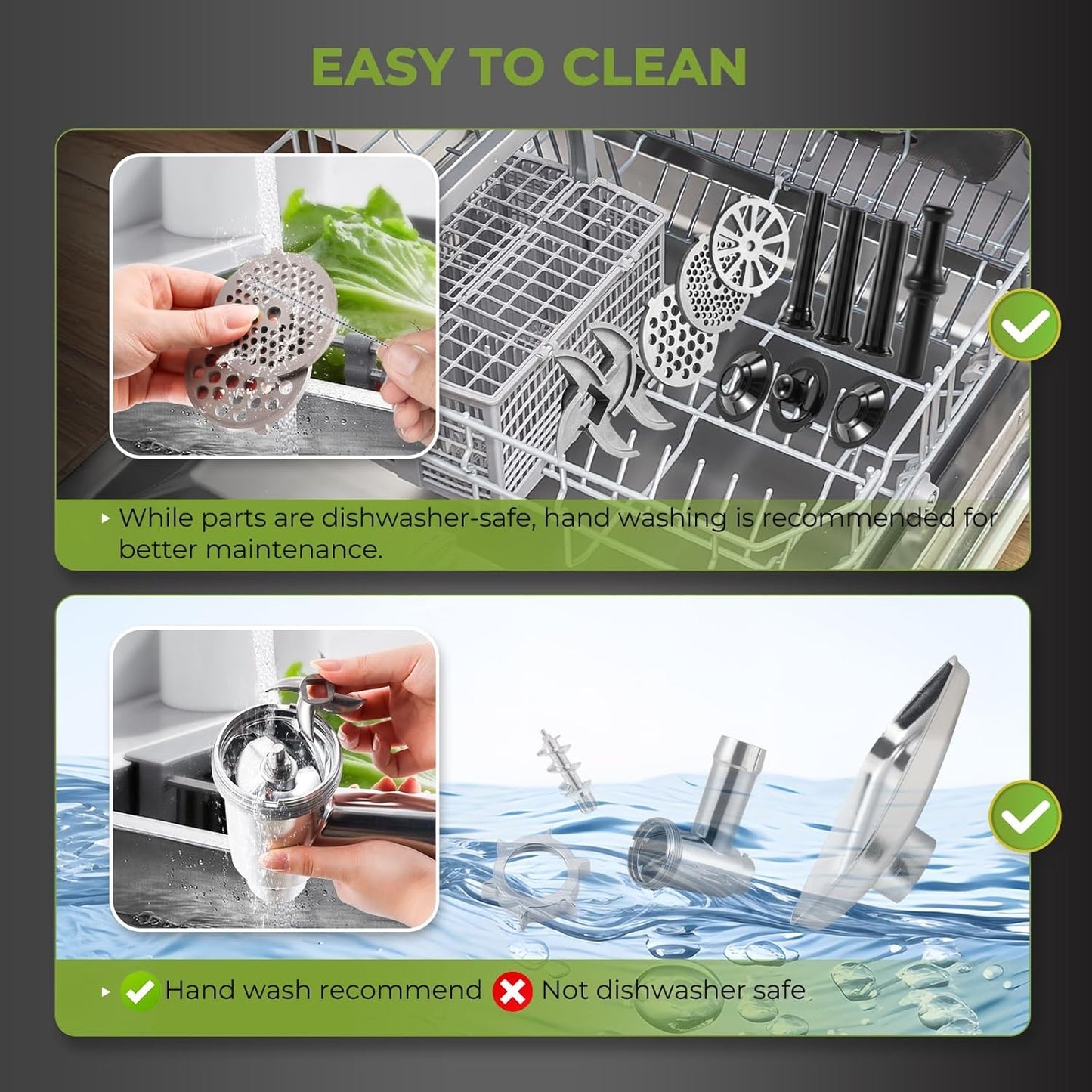 Meat Grinder Electric 3200w Digital Touch Control Commercial Heavy Duty Meat Grinder and Sausage Stuffers, Kubbe Kit for Household Use & Commercial