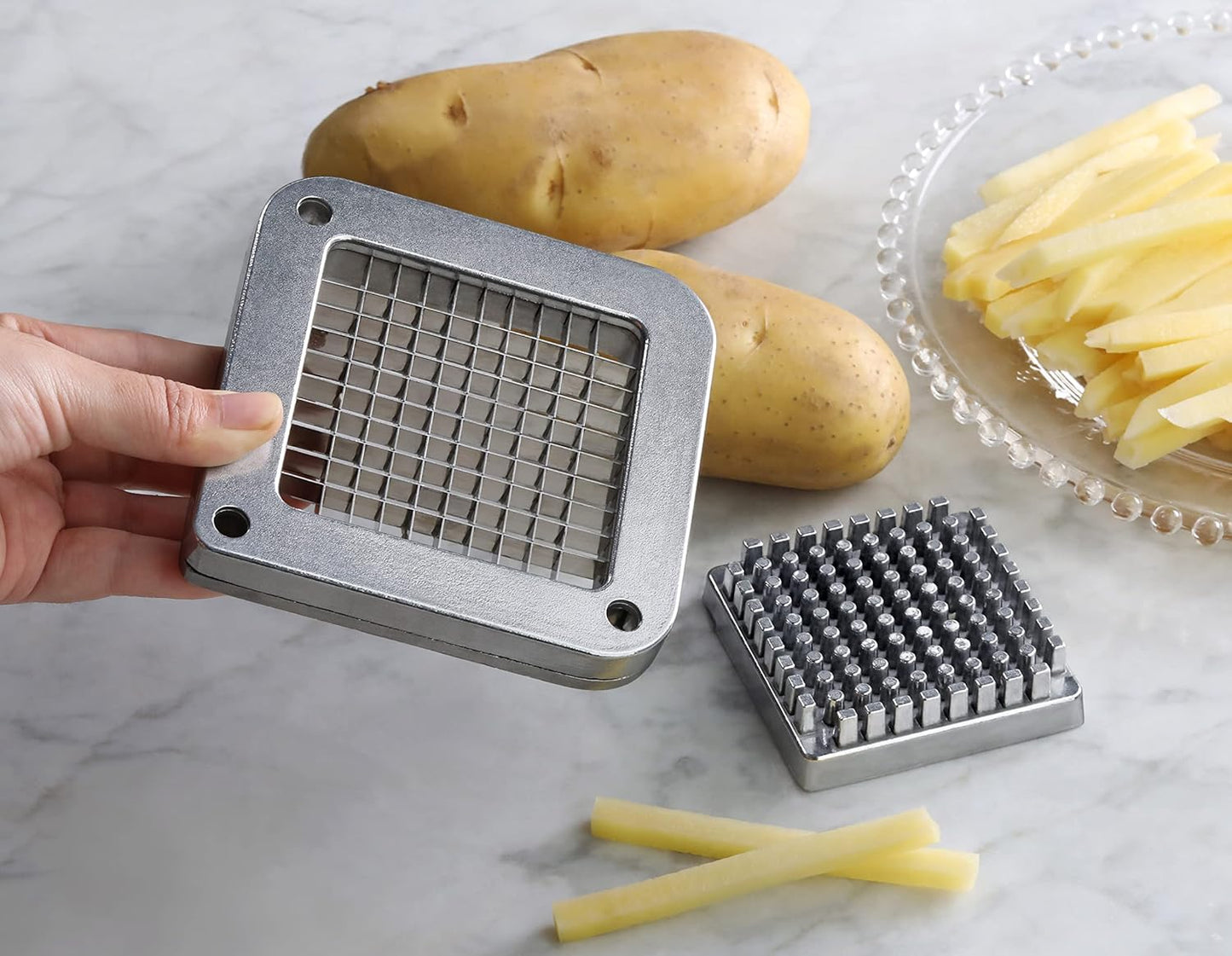 New Star Foodservice 37357 French Fry Cutter Replacement Blade, 1/4-Inch (COMPATIBLE WITH TABLE MOUNTED FRENCH FRY CUTTER ONLY) Silver