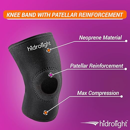 Knee Brace with Patellar Reinforcement - Pads for Support, Arthritis Pain Relief, Working out, Running, Basketball, Weightlifting, Gym, Sports - Compression & Stability - Black, X-Small