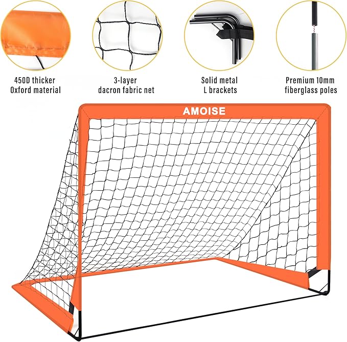 Kids Soccer Goals for Backyard Set of 2