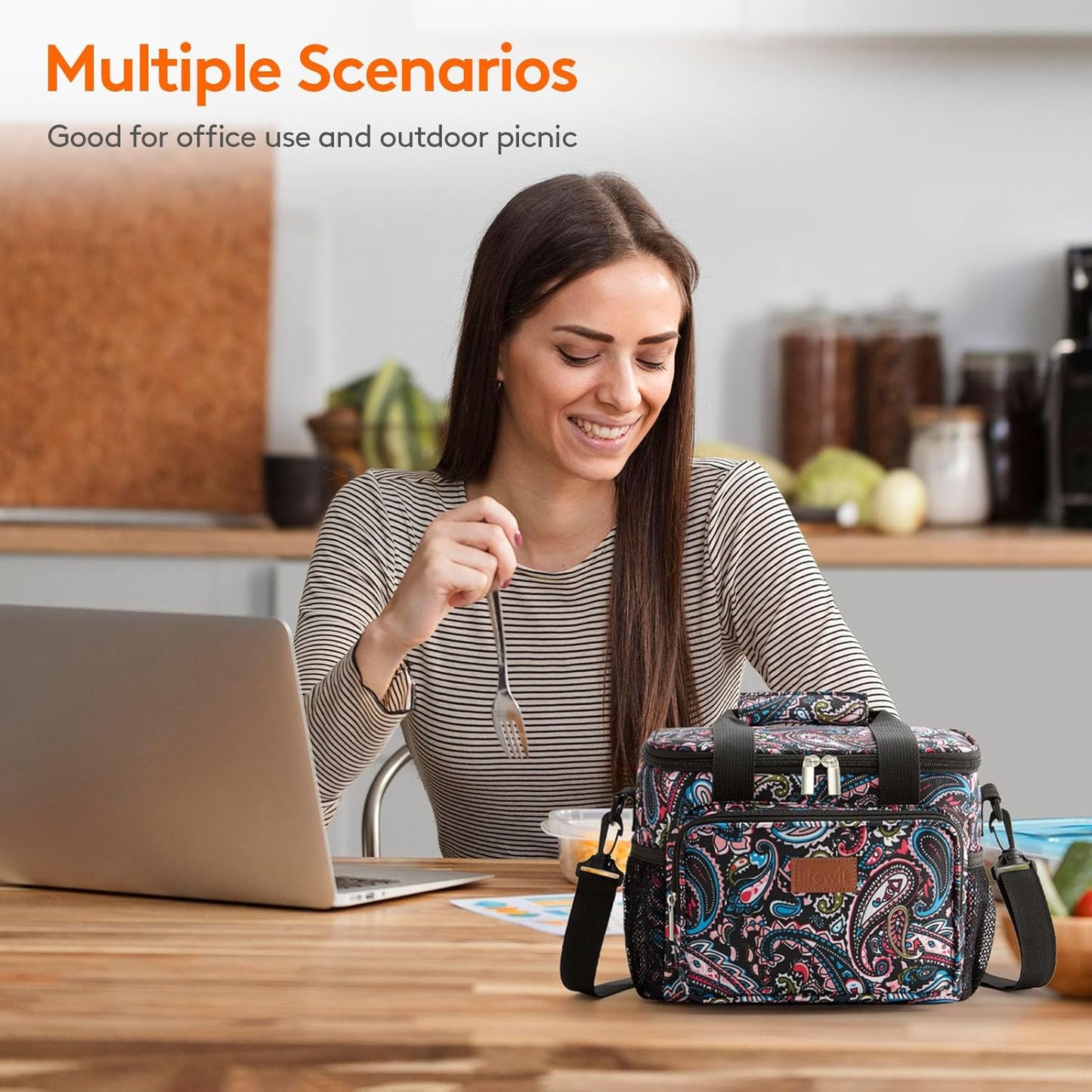 Lifewit Medium Lunch Bag Insulated Lunch Box Soft Cooler Cooling Tote for Adult Men Women, Pink 12-Can (9L)