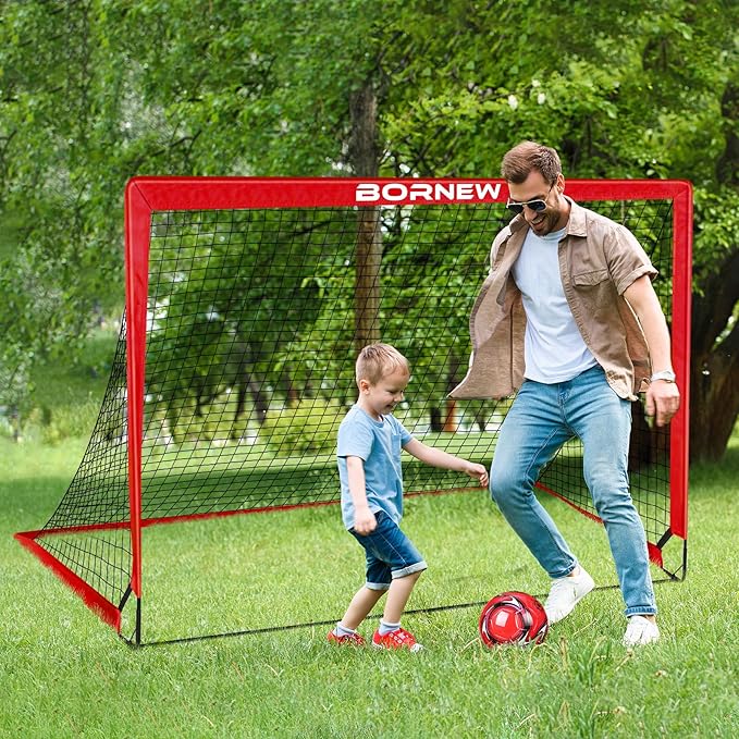 Kids Soccer Goal for Backyard Set - 2 6X4 / 4X3 ft