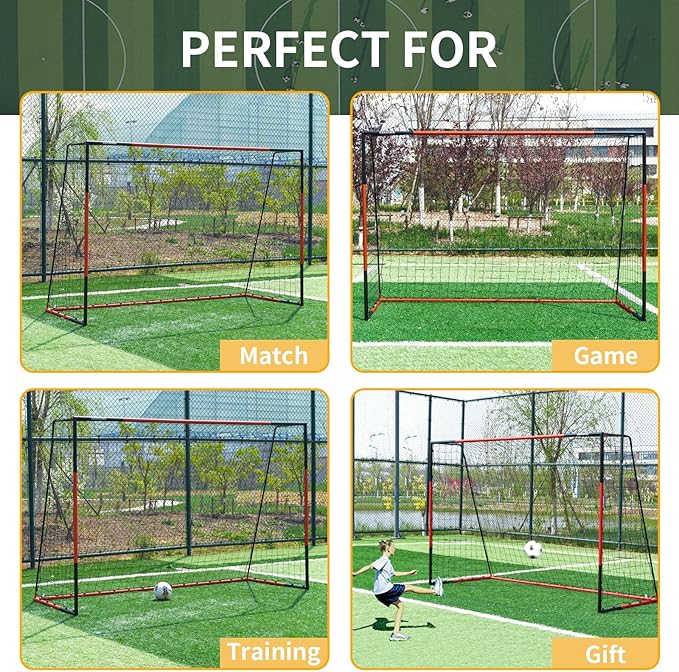 KAIHAOWIN Soccer Goal 3'x2.5' 6'x4'|8'x6'|10'x6.6'-Steel Frame