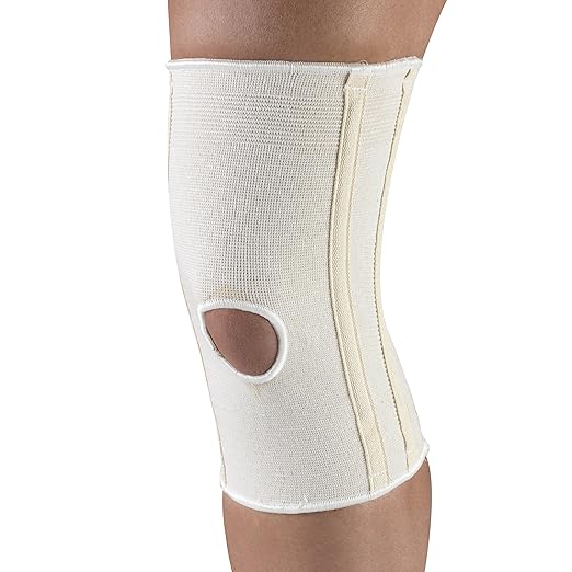 Knee Brace Flexible Stays Knit Elastic, White, Large (Pack of 4)