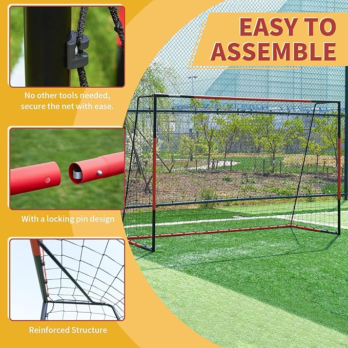 KAIHAOWIN Soccer Goal 3'x2.5' 6'x4'|8'x6'|10'x6.6'-Steel Frame