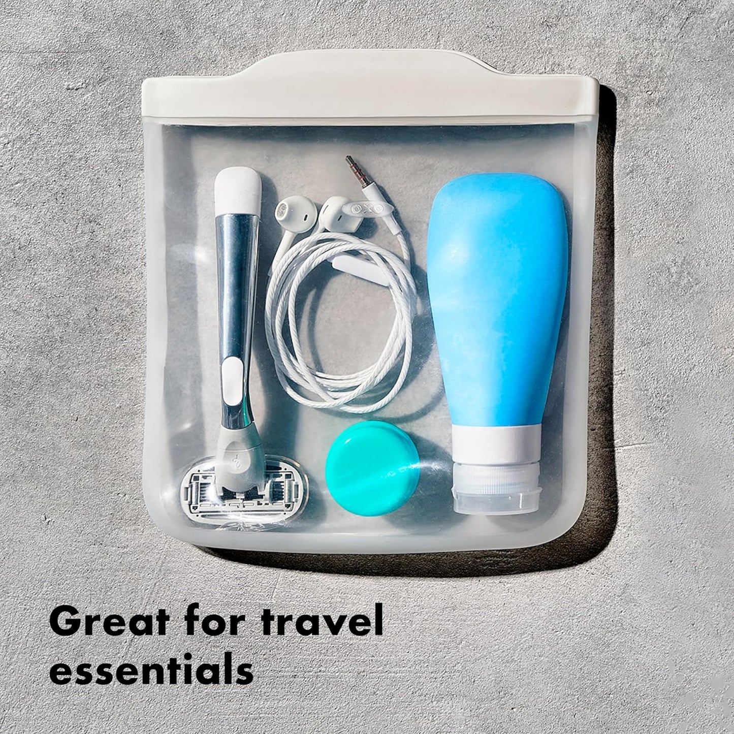 OXO Good Grips Silicone Reusable Bag – Snack Bag (12 oz) - Oat