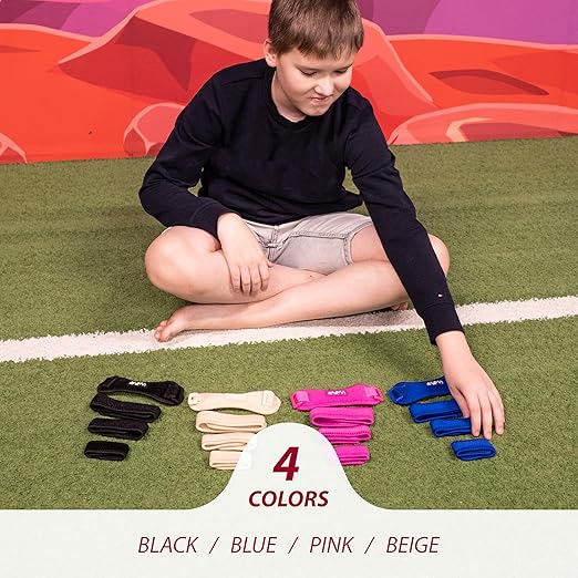 KARM Kids Knee Brace Strap - Osgood Schlatter Knee Brace Youth for Kids, Child - Patellar Tendon Support Patella Band for Pain, Sports, Basketball with 3 Length Adjustable Straps (Single, Black)