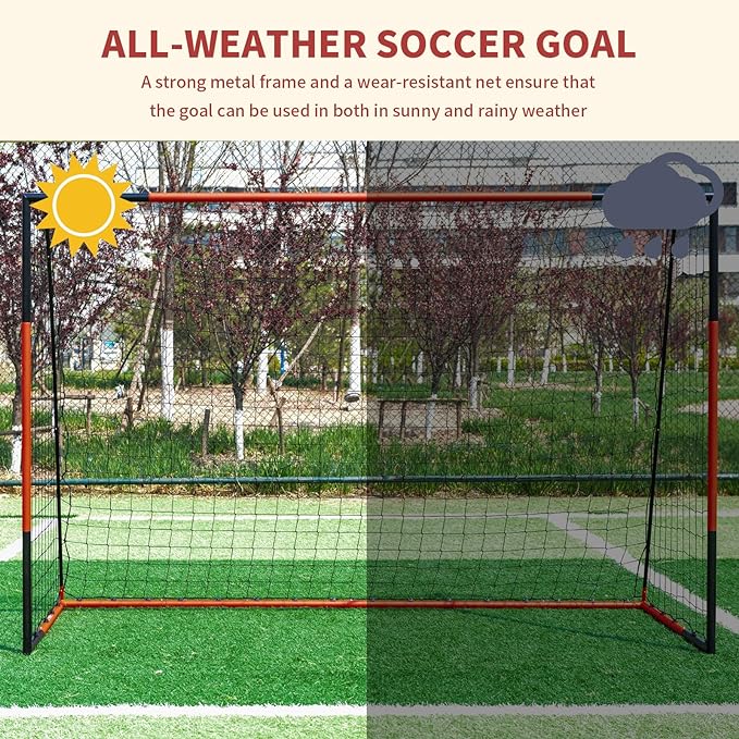 KAIHAOWIN Soccer Goal 3'x2.5' 6'x4'|8'x6'|10'x6.6'-Steel Frame