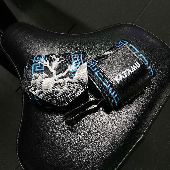 Katamu | Premium Wrist Straps | Wrist Support for Weighlifting, Powerlifting and Bodybuilding