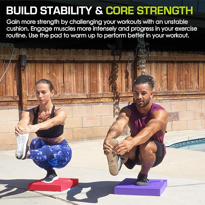 ProsourceFit Exercise Balance Pad – Non-Slip Cushioned Foam 15.5â€x12.75â€