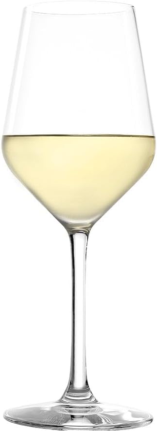 Stölzle Lausitz White Wine Glasses Set of 6 (Revolution). Dishwasher Safe, Lead-Free Crystal Luxury Wine Glass (12.25 fl oz). Durable Long Stem Wine Glasses - Genuine Stölzle Wine Glass Set