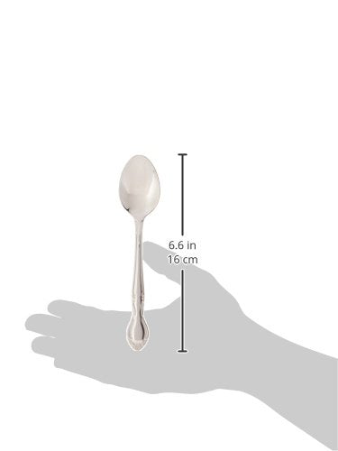 Winco 12-Piece Elegance Mirror Finish Teaspoon Set, 18-0 Stainless Steel,Silver