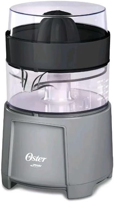 Oster Electric Citrus Juicer, High-Performance Silver 75 Watt Motor Electric Orange Juice Squeezer for Oranges, Lemons, and Limes