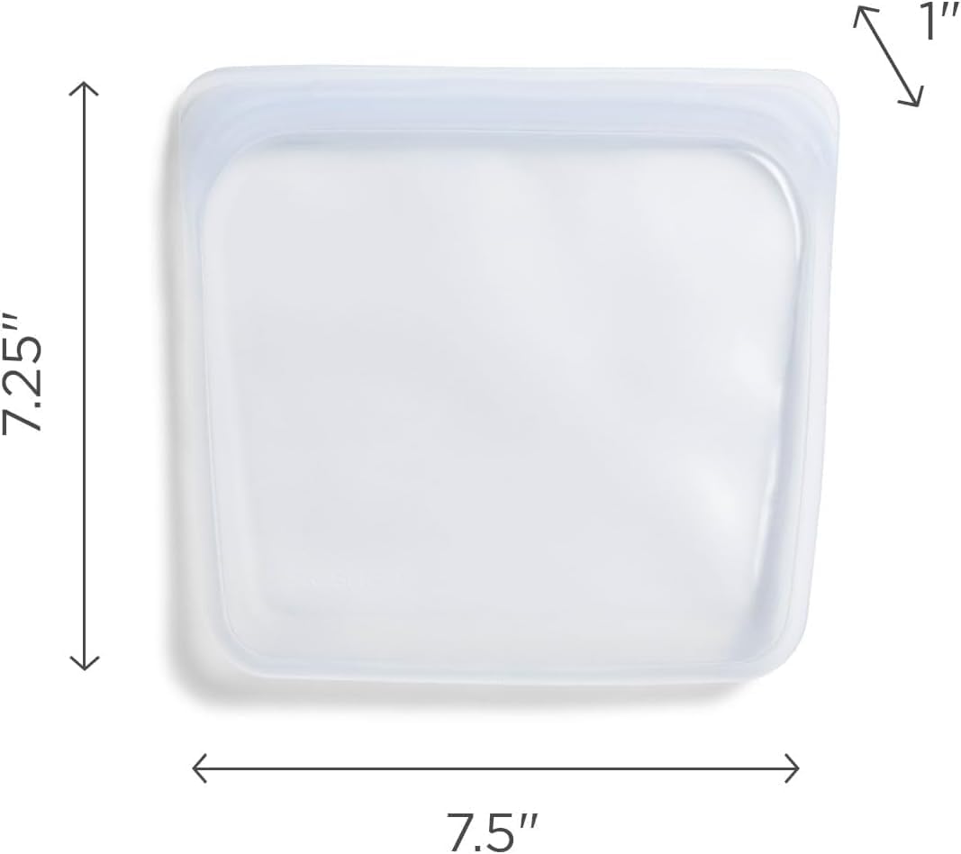 Stasher Premium Silicone Reusable Food Storage Bags, 3-Pack, Artivism, Multi-Use Food Storage Bags, Lunch Bag, Travel Containers, BPA Free, Leak-free, Dishwasher-Safe, Eco-friendly