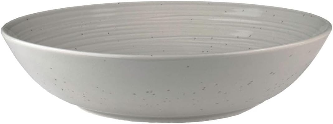 Sango Siterra Artist's Blend Stoneware Pasta Bowls (Set of 4) Multi Assorted Colors– Featuring Soft Gray, Blue, Green, and Ivory, for Everyday Dining & Entertainment, Microwave & Dishwasher Safe