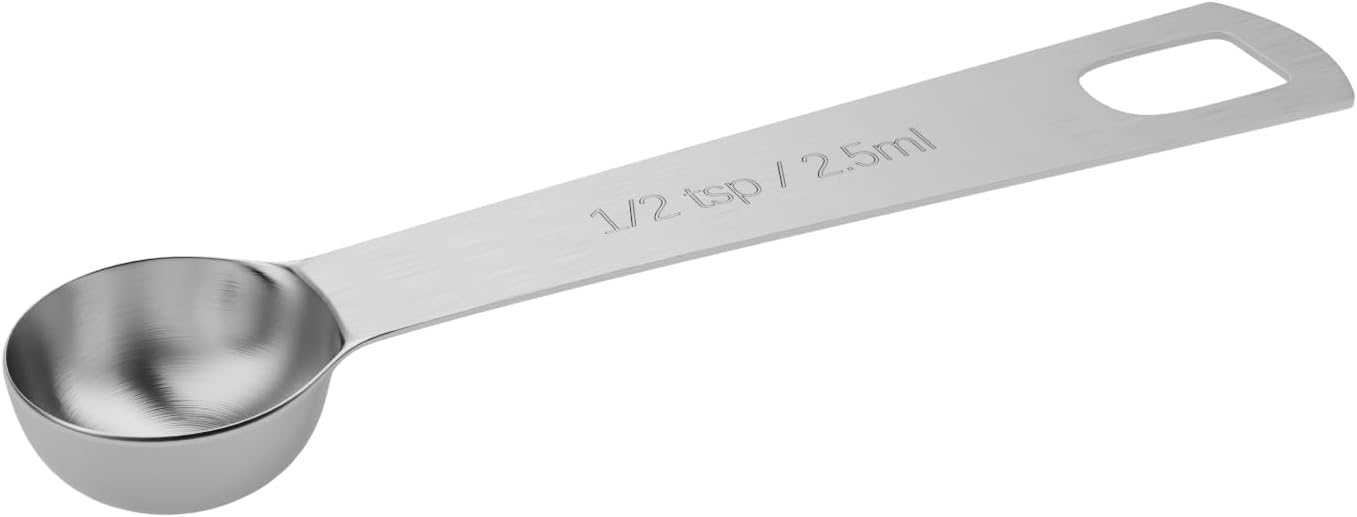1PCS 1/2tsp (1/6tbsp, 2.5ml) Single Measuring Spoon, Stainless Steel Individual Teaspoons Only