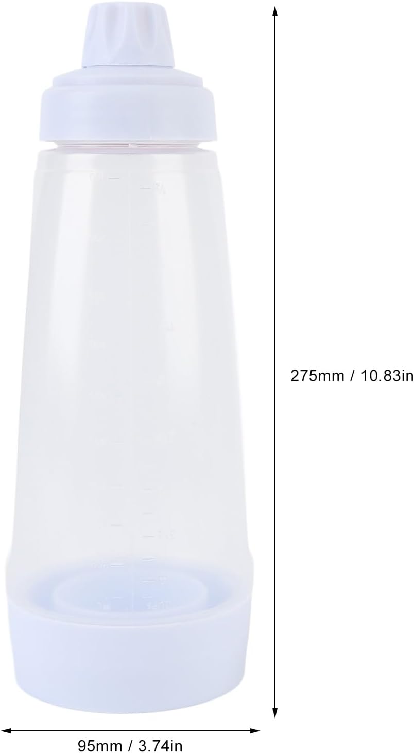 Pssopp Batter Dispenser and Mixer, Shaker Bottle Batter Mixer Pancake Batter Dispenser Mixer Pancake Bottle for Cupcakes Crepes Pancake Mix Muffins