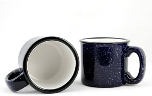 Ceramic Campfire Mug, 15oz - Set of 4 (Cobalt Blue)