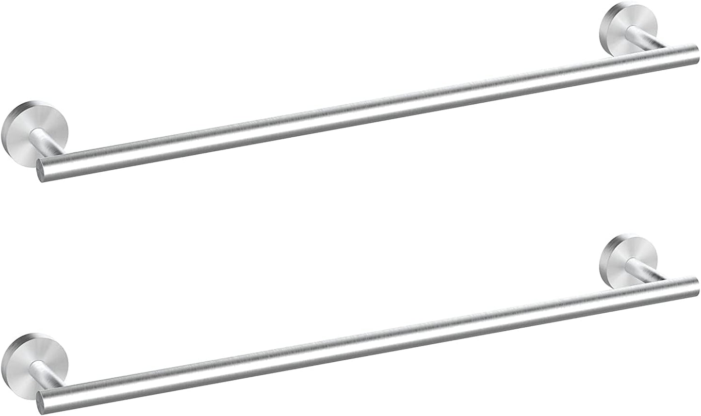 Cilee 2 Pieces Brushed Nickel Bathroom Towel Bar, 16 Inch Double Towel Racks,Bathroom Towel Holder Towel Hanger for Bathroom Stainless Steel Wall Mount