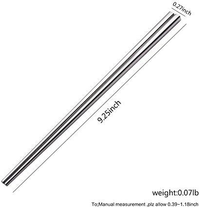 Buyer Star 5-Pair Silver Stainless Steel Chopsticks - Reusable Chinese Square Chopsticks