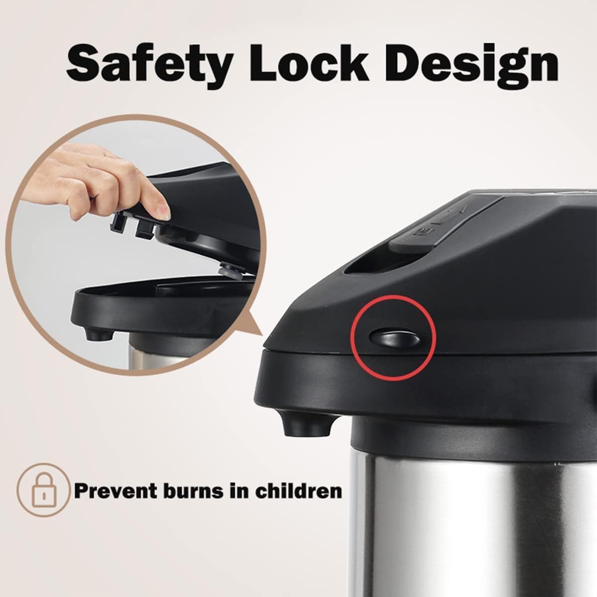 135 oz&4L Airpot Coffee Carafe Thermal for Keeping Hot,Airpot Thermal Coffee Dispenser with Pump,Double Walled Vacuum Insulated 304 Stainless Steel Beverage Dispenser Lever Action for Hot/Cold