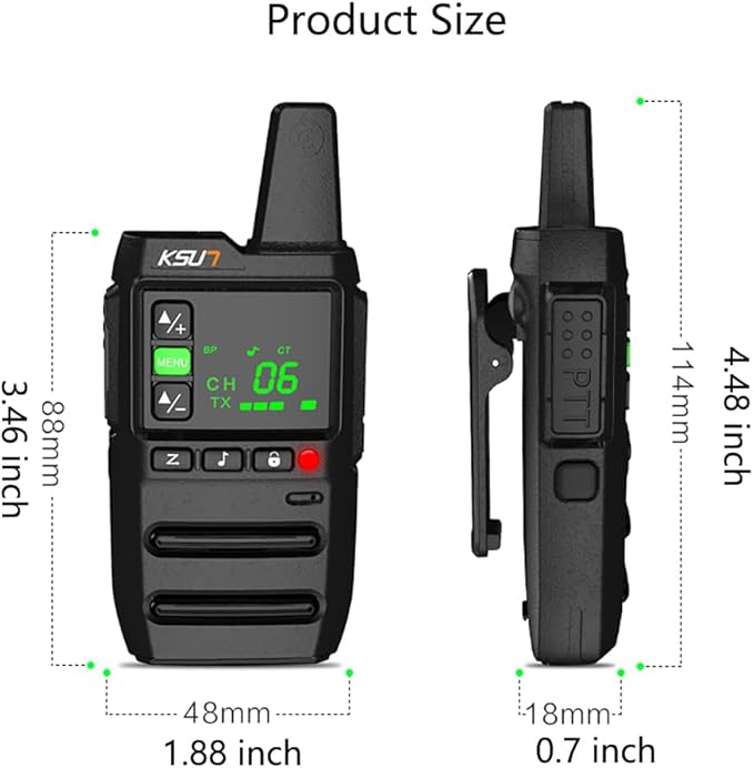 KSUN Long Range Walkie Talkies for Adults 22 FRS GZ20 (2 (2 Pack)