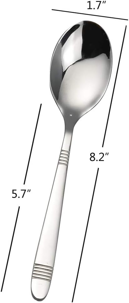 Begale 12 Pieces Stainless Steel Dinner Spoons, Cutlery Spoon