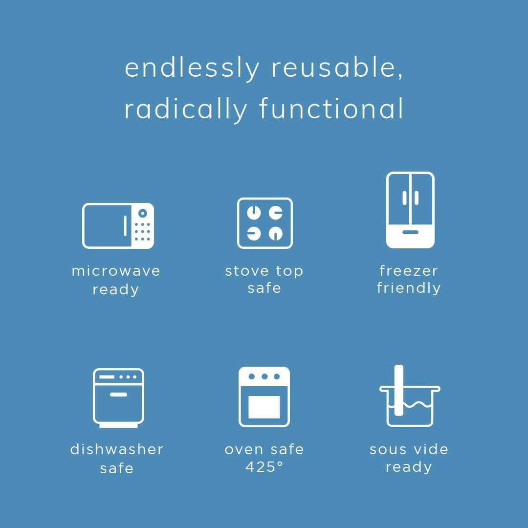 Stasher Premium Silicone Reusable Food Storage Sandwich Bag, Blue, Microwave, Sous Vide, Dishwasher, Oven and Freezer Safe, BPA Free, Leak-free, Eco-friendly, 28 Oz (Pack of 2)