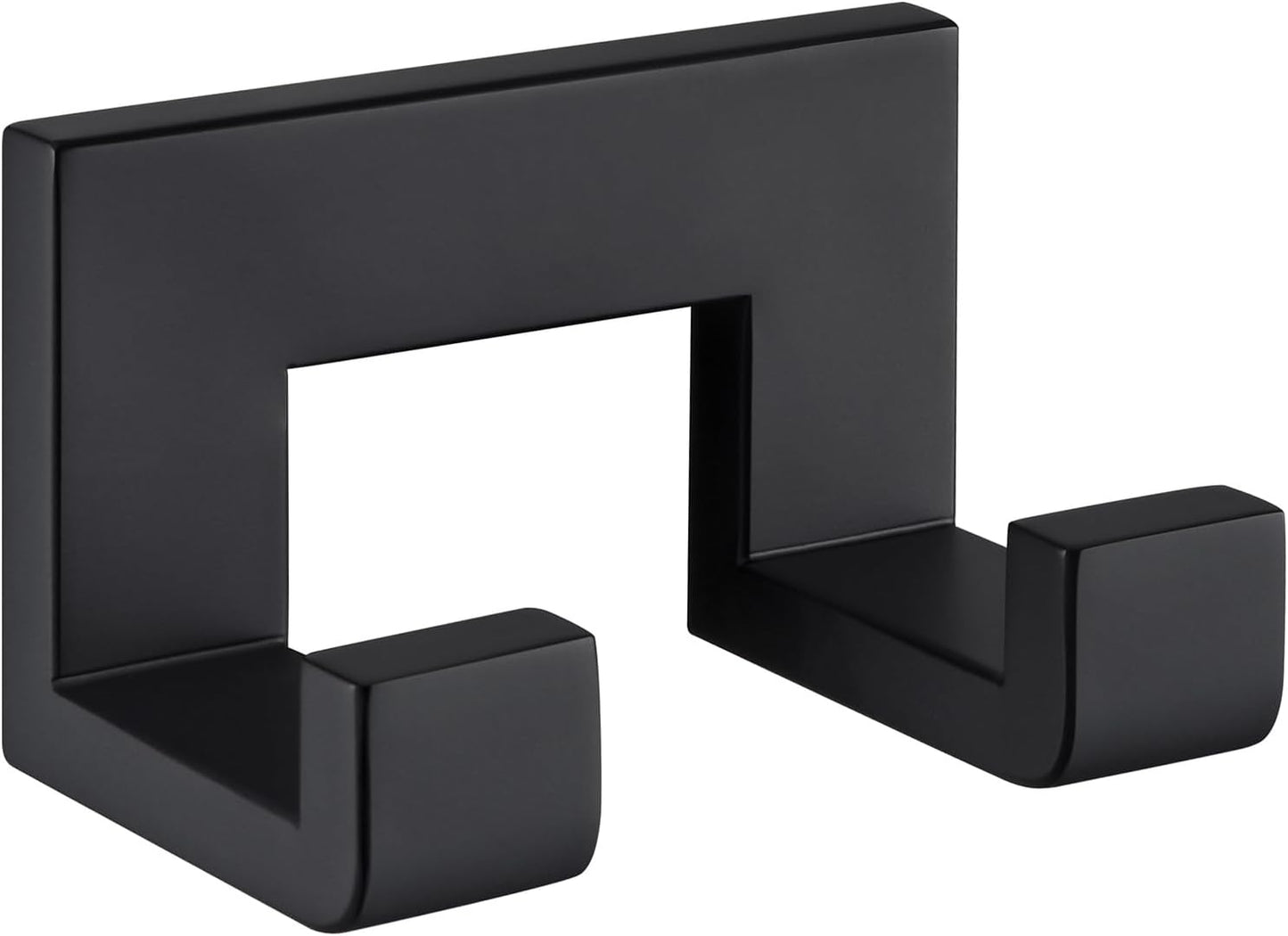 Angle Simple Double Towel Hook, Stainless Steel Bathroom Hand Towel Holder, Wall Coat Double Hook, Matte Black