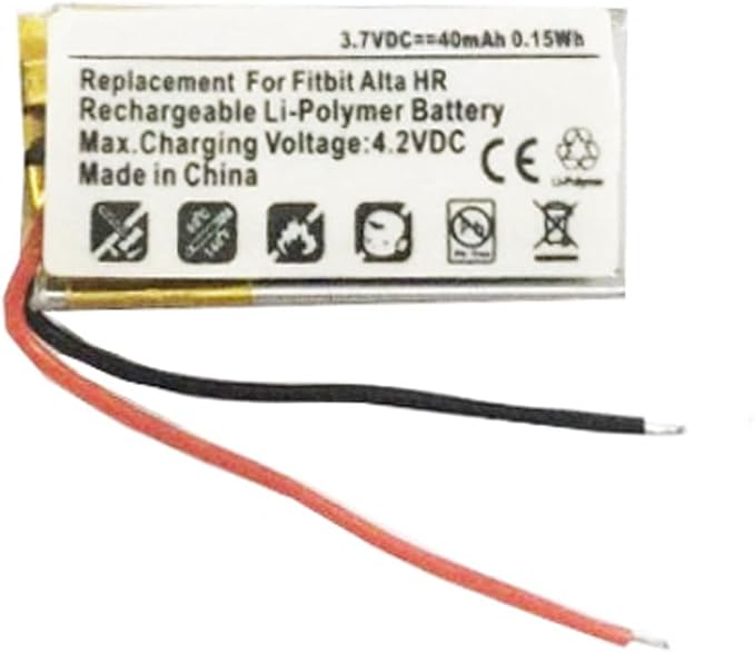 40mAh Battery Replacement Compatible with Fitbit Alta HR Smart Activity Tracker and Fitness Watch FB408