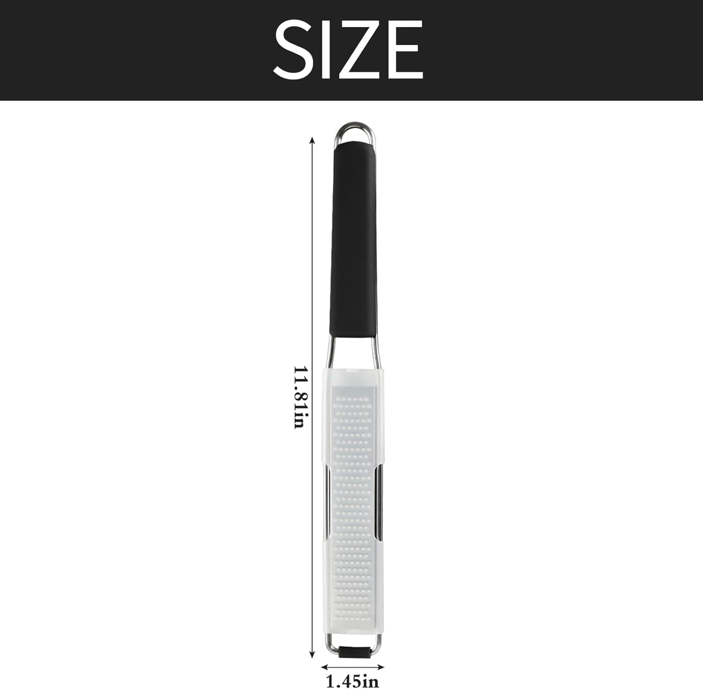 Cambom Lemon & Citrus Zester, Cheese Graters with Stainless Steel Sharp Blade for Parmesan Cheese, Ginger, Garlic, Nutmeg, Chocolate, Vegetables, Fruits, Dishwasher Safe Shredder Fine Blade