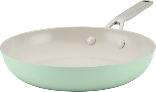 KitchenAid Hard Anodized Ceramic Nonstick Frying Pan/Skillet, 10 Inch, Pistachio