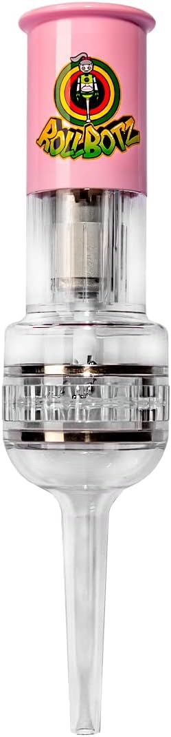 RollBotz Robokone Filler Bead Grinding Mill with Funnel USB Chargeable Pink…