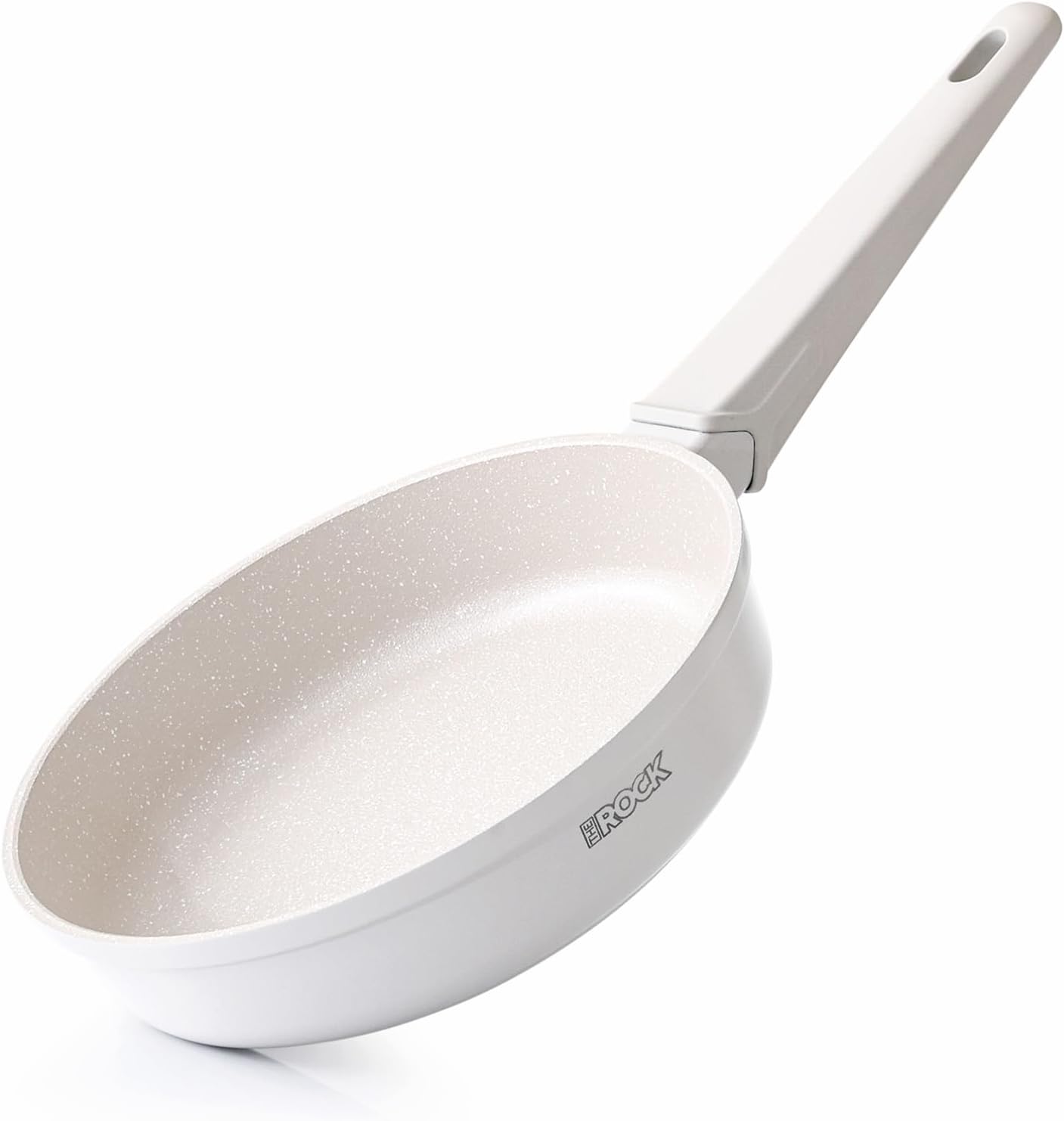 THE ROCK SOHO 8-Inch Ceramic Non Stick Frying Pan – Nothing Sticks, Never Warps, Lasts Longer, Non Toxic Skillet with Heat-Resistant Handle, PTFE PFOA & PFAS Free, Oven & Dishwasher Safe, Cream
