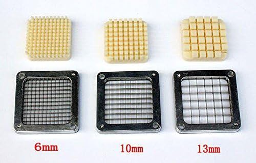 Electric French Fry Cutter Automatic Potato Chip Cutting Machine Stainless Steel Vegetable Slicer for Potatoes Carrots Cucumbers With 3 Sizes Of Replaceable Blades Suitable Commercial/Household