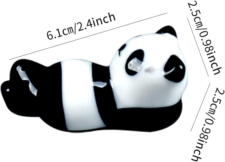 YEYILILINHONG 6PCS Cute Ceramic Panda Chopsticks Rest Rack Stand Holder for Chopsticks, Ceramic Ware Chopsticks Stand Rest Rack，Gift for Boys Girls Kids