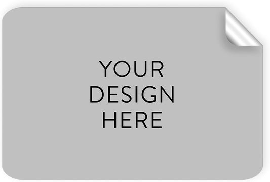 100 Custom Vinyl Stickers - Upload Your own Image, Text, Design, Logo - Personalized Logo Labels for Handmade, Packaging, Bottle, Jars, Candle, Brand Stickers (Gray, 3x2)