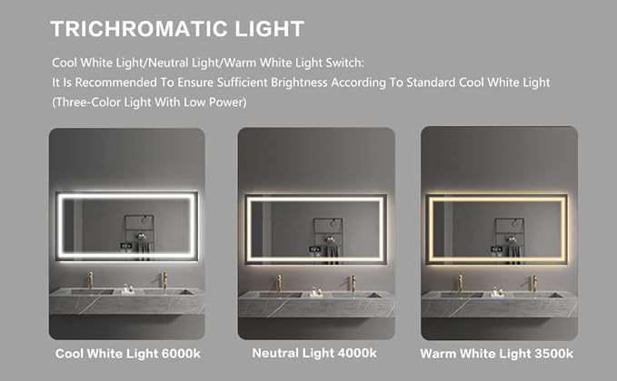 36 x 28 in Horizontal LED Lighted Bathroom Function(C-CK150-C) (36 (36 x 28 in)