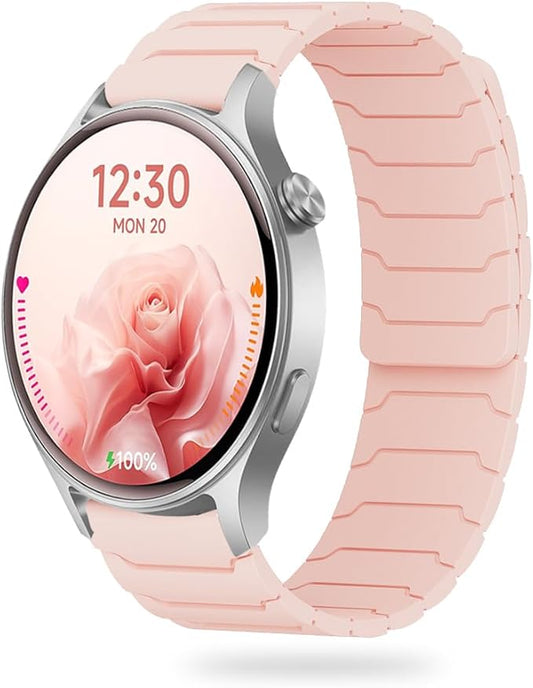 LYSANDRA Magnetic Watchband Compatible with Fitpolo AR-01, Silicone Sport Strong Magnet Strap for aeac AR-01 Smart Watch, for women