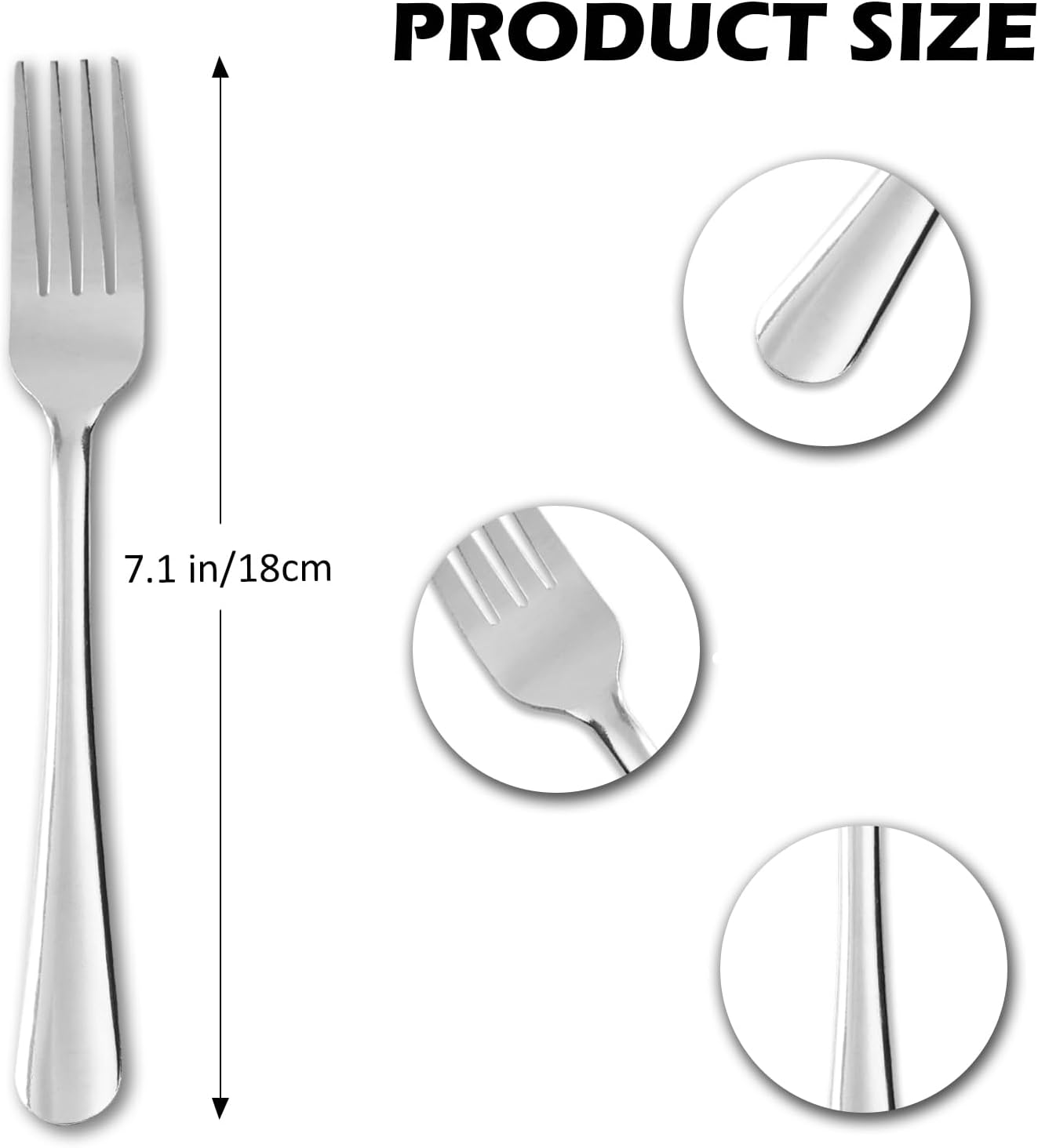 60 PCS Dinner Fork Set - Windsor Stainless Steel Silverware Fork 7.1 Inch with Dishwasher Safe Flatware Forks for 60,Table Forks for Home,Kitchen or Restaurant