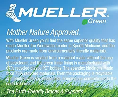 MUELLER Sports Medicine Green Self-Adjusting Hinged Knee Brace, Knee Pain Relief Support for Men and Women, Ideal for Arthritis, Sprains, Black, One Size